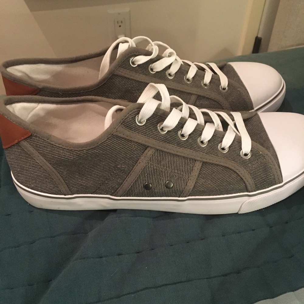Grey Corduroy Sneakers